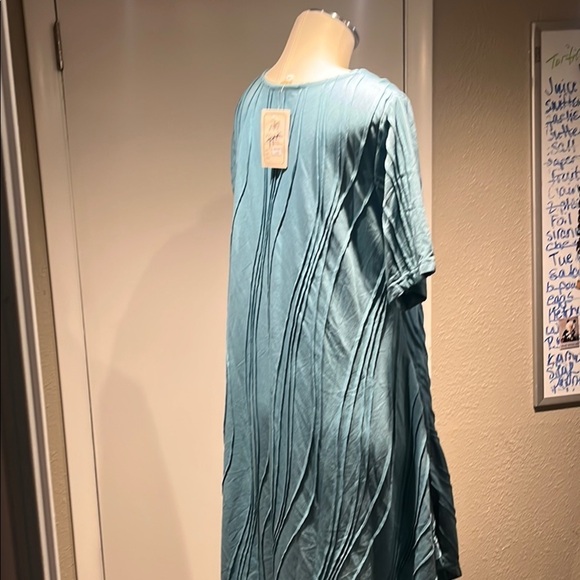 Casual Blue Scoop Neck Mini Sundress - Picture 8 of 16